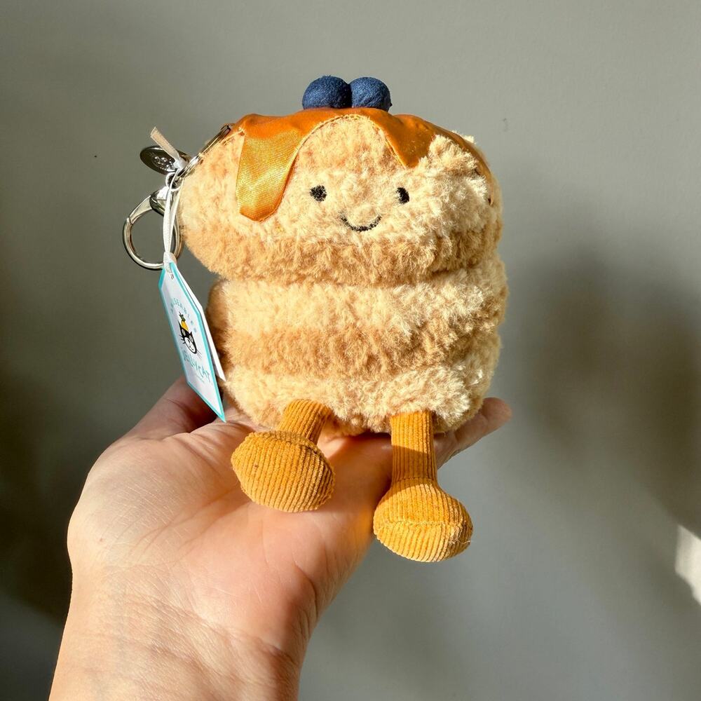 Jellycat Amuseables Fran Pancakes Bag Charm Keychain AUTHENTIC - NWT!